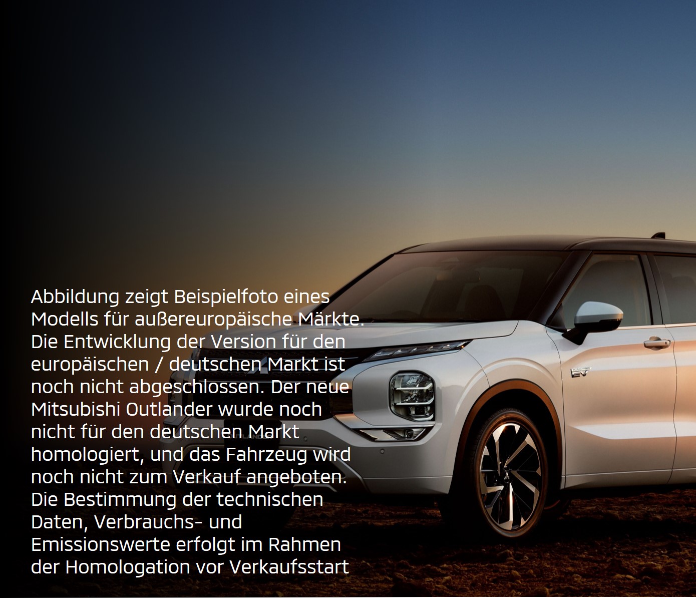 Outlander PHEV 2024 Karten Hintergrund