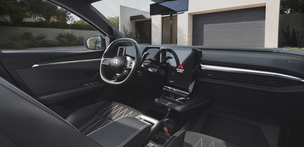 Fahrerraum im Eclipse Cross Detailansicht des Fahrerraums im Eclipse Cross