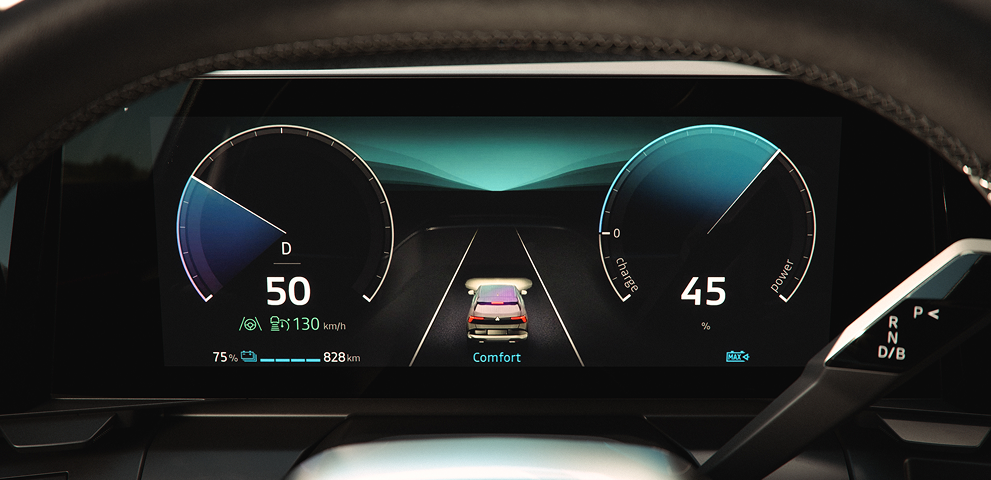 Hochfunktionales Cockpit Detailansicht des Tachos im Eclipse Cross