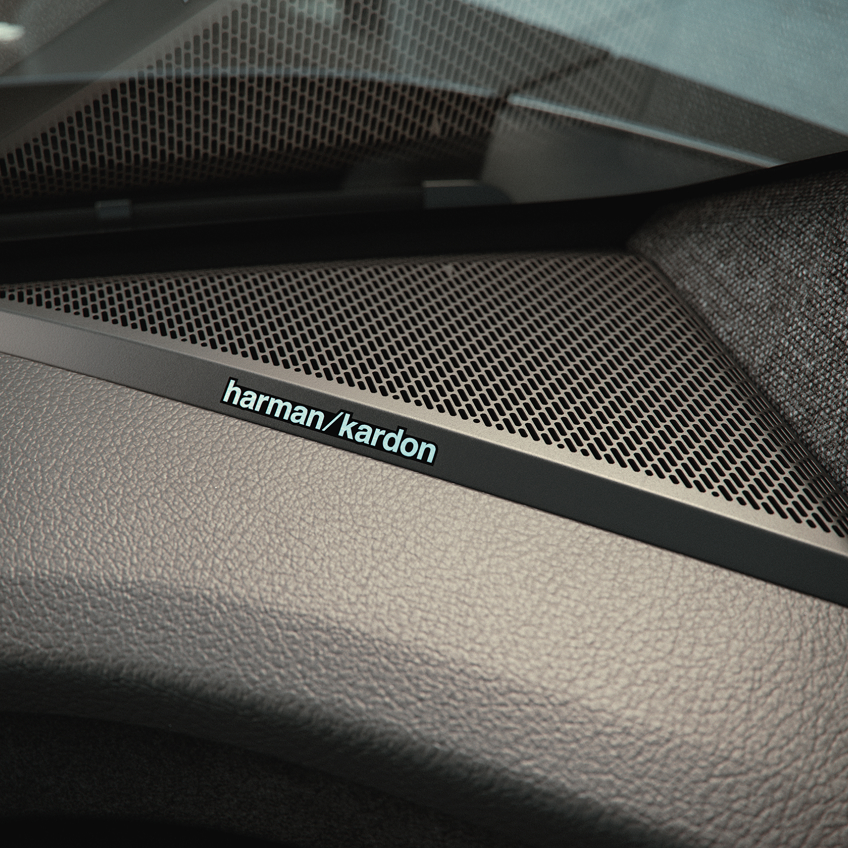 Eine Nahaufnahme der Musikboxen.