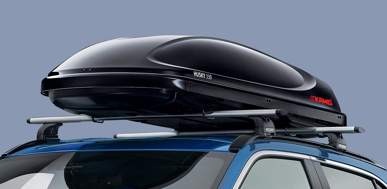 Dachbox Husky 330 für den Eclipse Cross Plug-in Hybrid Dachbox Husky 330 für den Mitsubishi Eclipse Cross Plug-in Hybrid