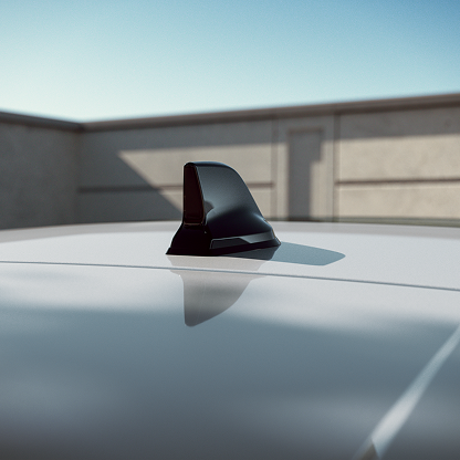 Detailaufnahme der aerodynamischen Dachantenne