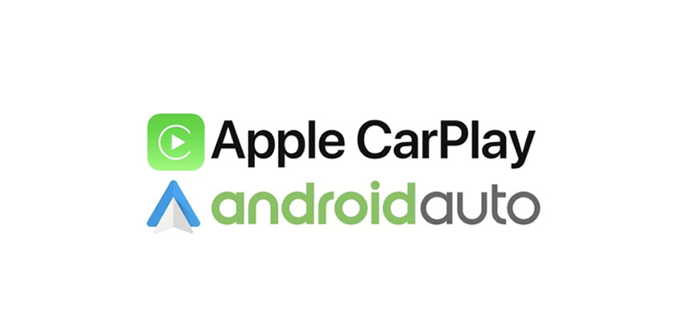 Smartphone-Vernetzung Logos von Apple CarPlay und Android Auto™