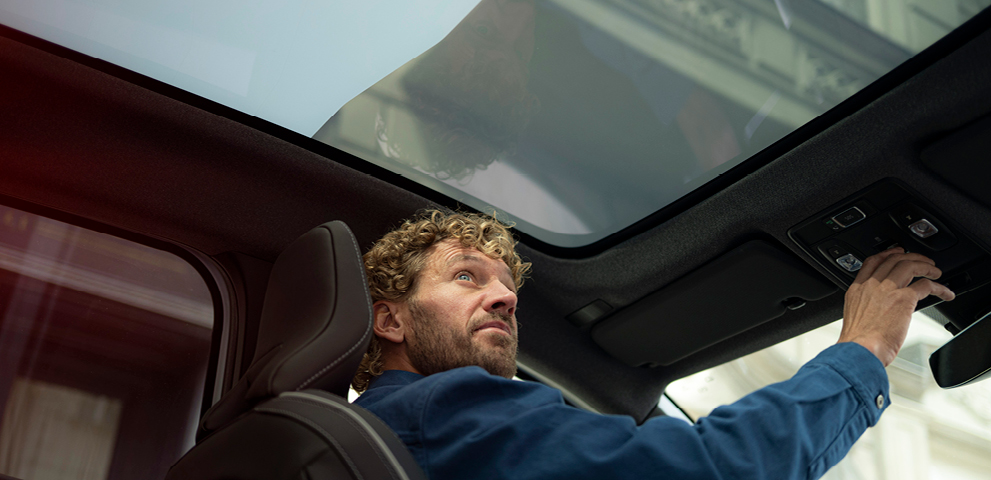 Innenansicht des Panorama-Glasdachs im Grandis