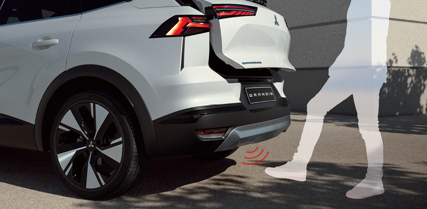 Animierte Darstellung der Funktionsweise der sensorgesteuerten Heckklappe des Grandis