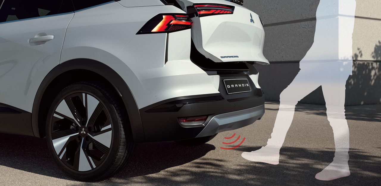 Animierte Darstellung der Funktionsweise der sensorgesteuerten Heckklappe des Grandis