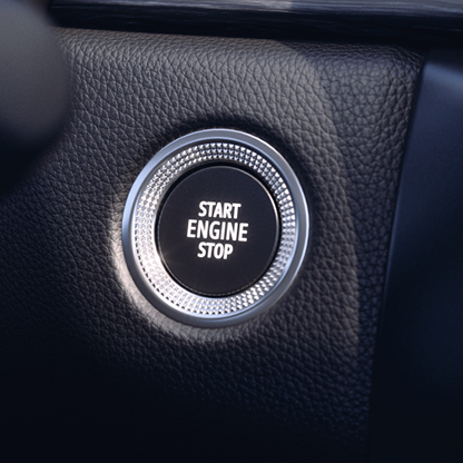 Detailansicht des Start-Stop-Knopf