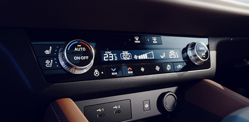 Detailansicht zu den Klimatisierungsmöglichkeiten im neuen Outlander