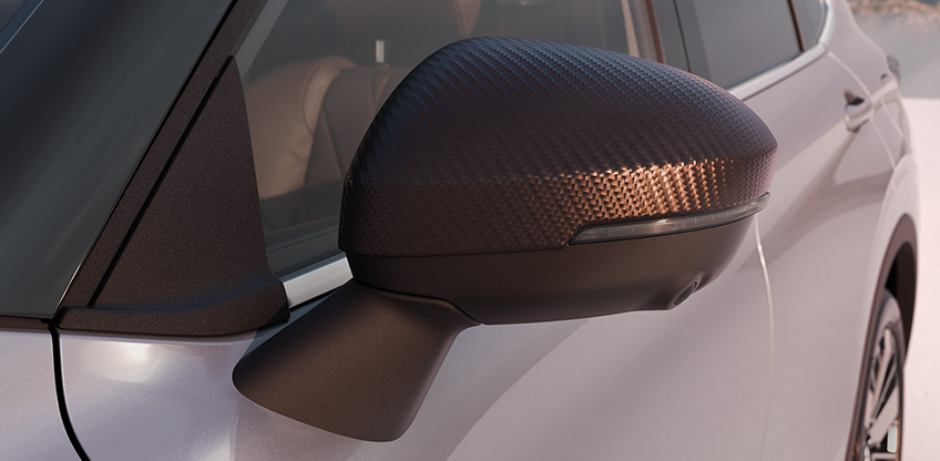 Der neue Mitsubishi Outlander mit Spiegelcover-Set Der neue Mitsubishi Outlander mit Spiegelcover-Set