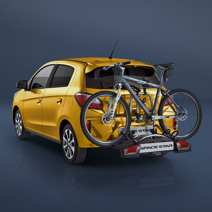 Anhängerkupplung und Fahrrad-Heckträger für den Mitsubishi Space Star