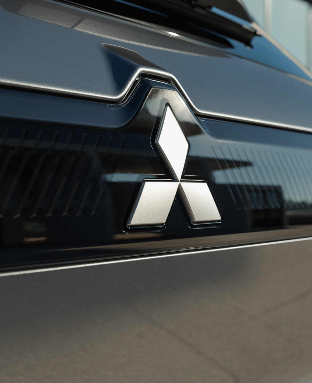 Ausschnitt eines Mitsubishi Heck