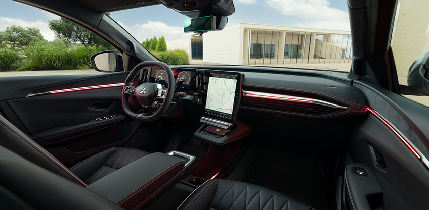 Komfort Innenansicht des Fahrerraums im Eclipse Cross