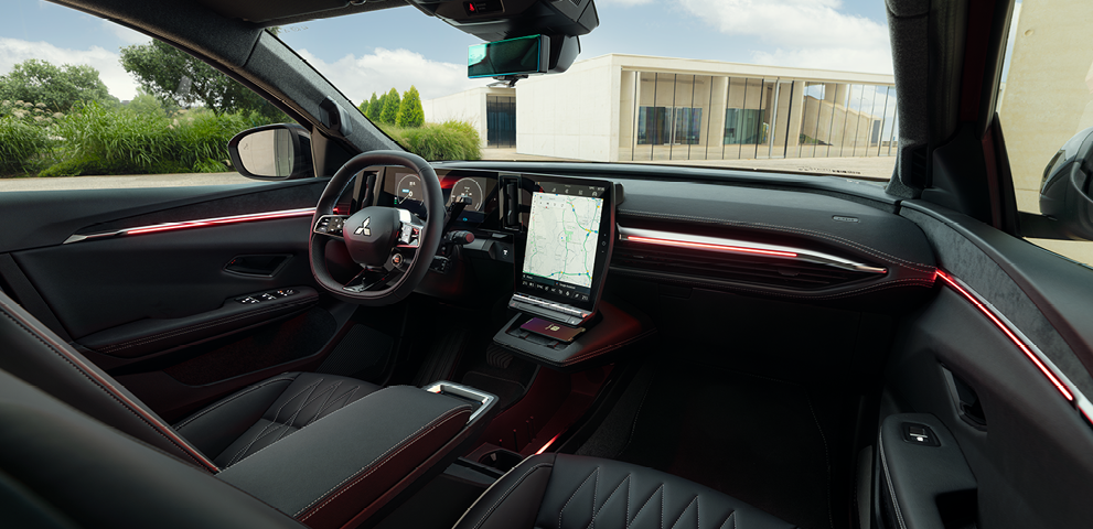 Komfort Innenansicht des Fahrerraums im Eclipse Cross